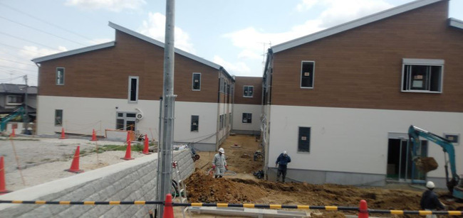 A棟とB棟の連結部分も出来上がりました!